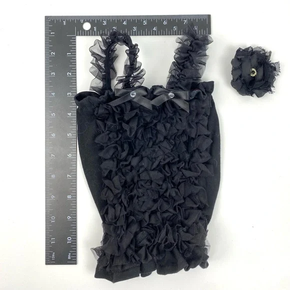 Baby black ruffle pullover dress for photo shoot dress up glamour shots picture - Picture 8 of 11